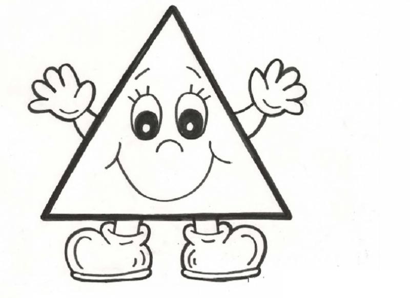 Triangle coloring page crafts and worksheets for preschooltoddler and kindergarten