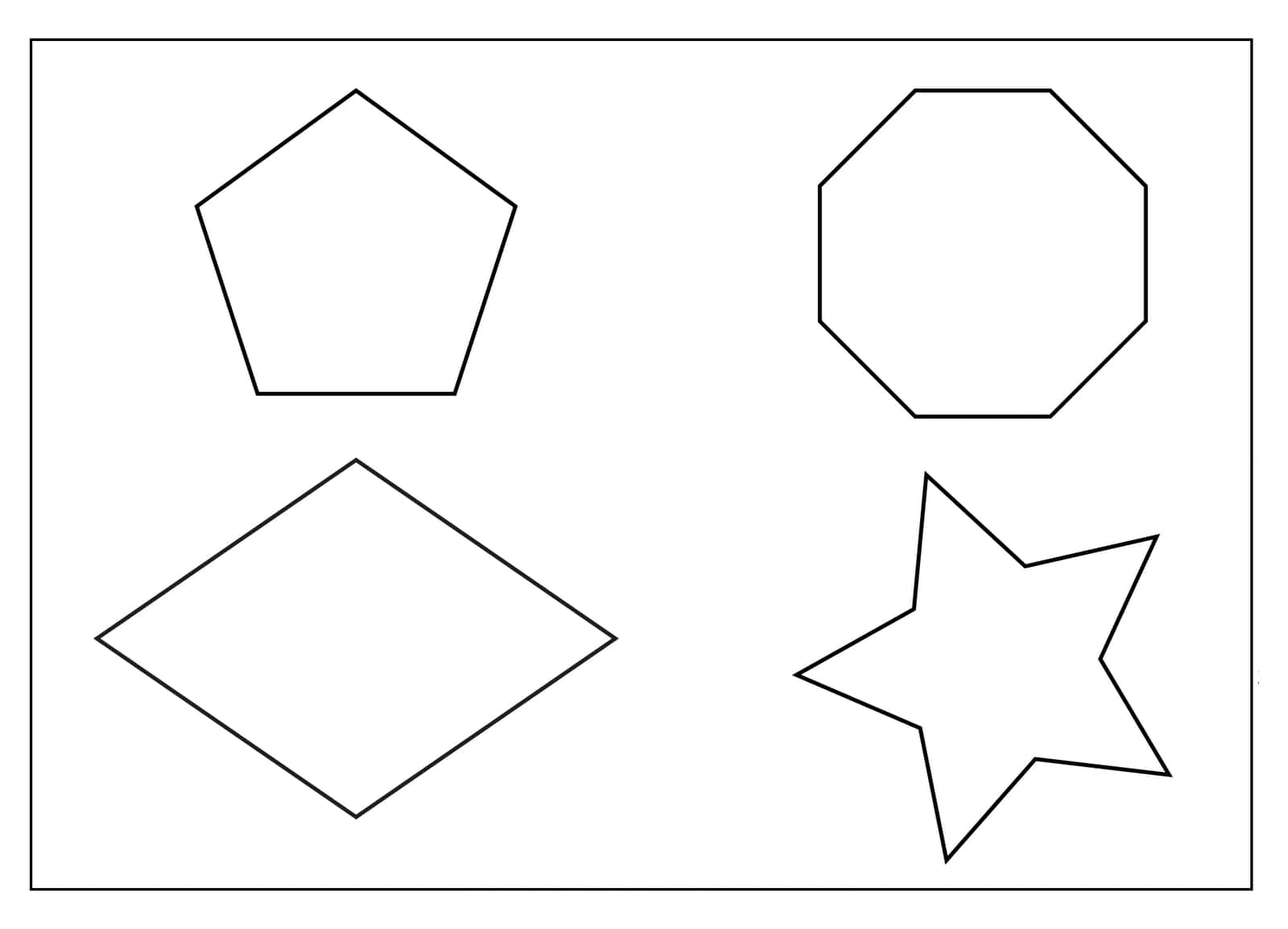 Download geometric shape coloring activity picture