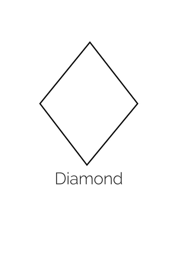 Free printable diamond shape