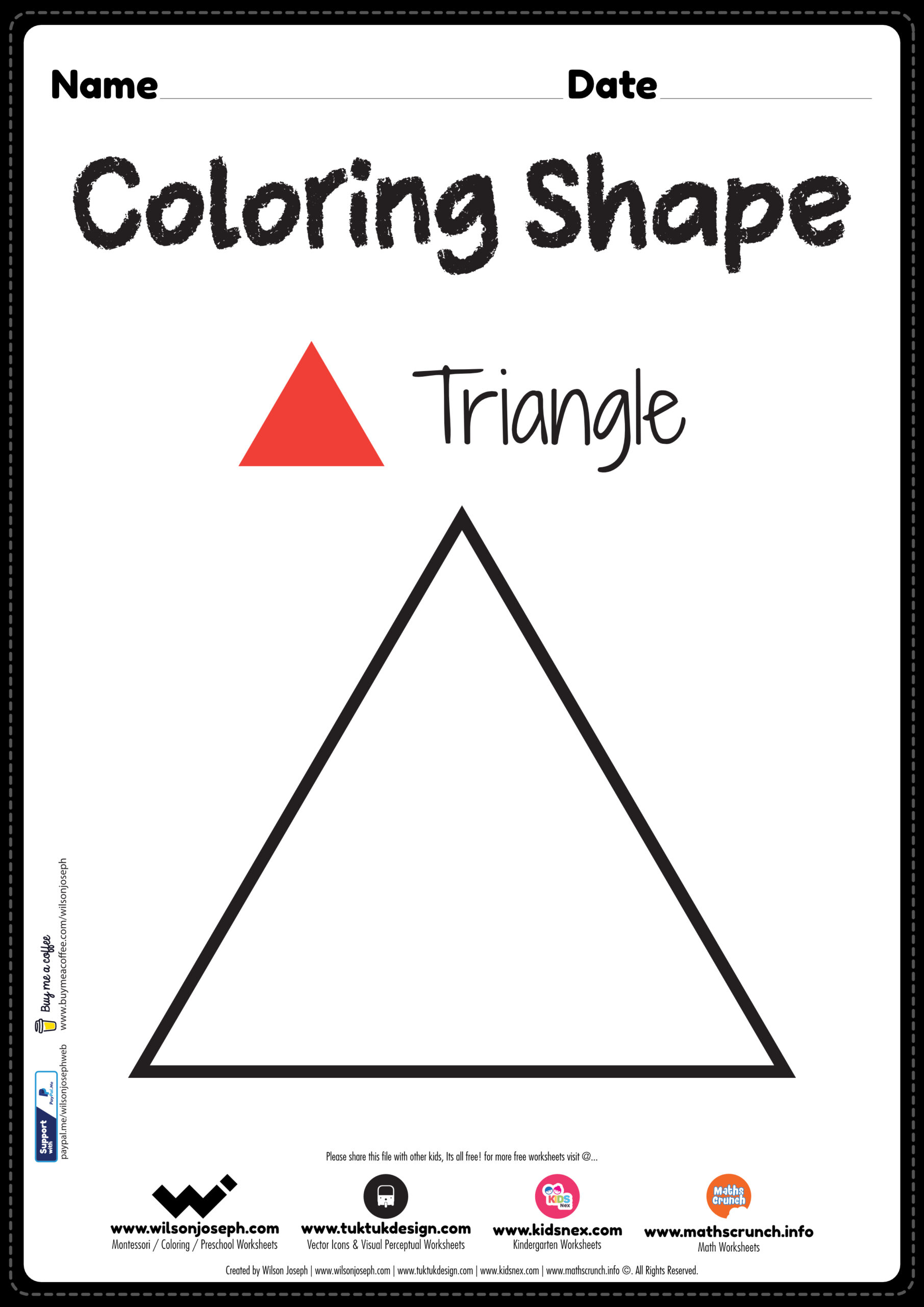 Triangle coloring page