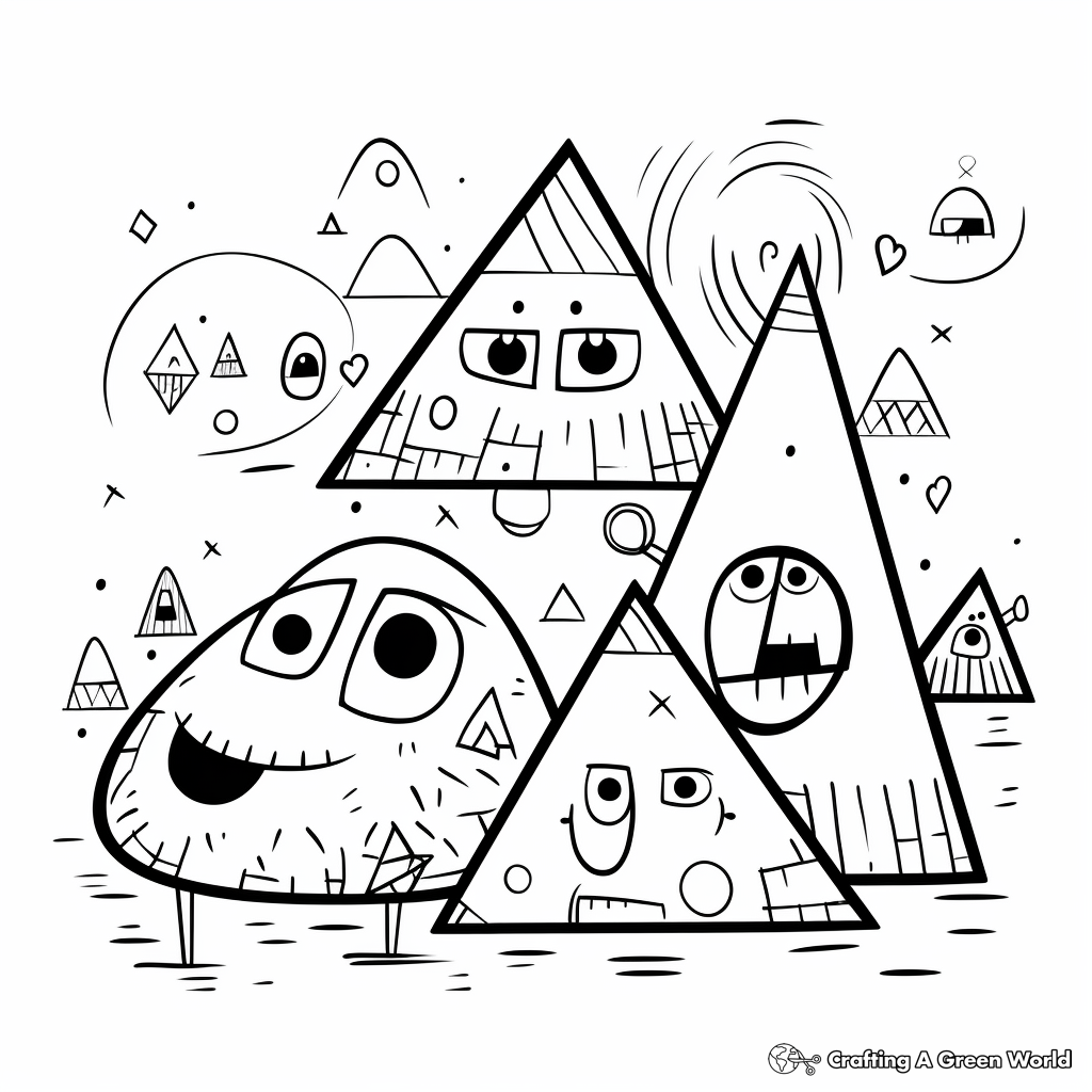 Shapes coloring pages