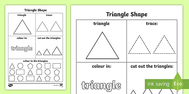 Triangle template worksheet