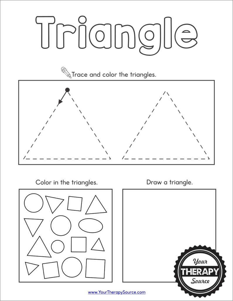 Shapes worksheet preschool