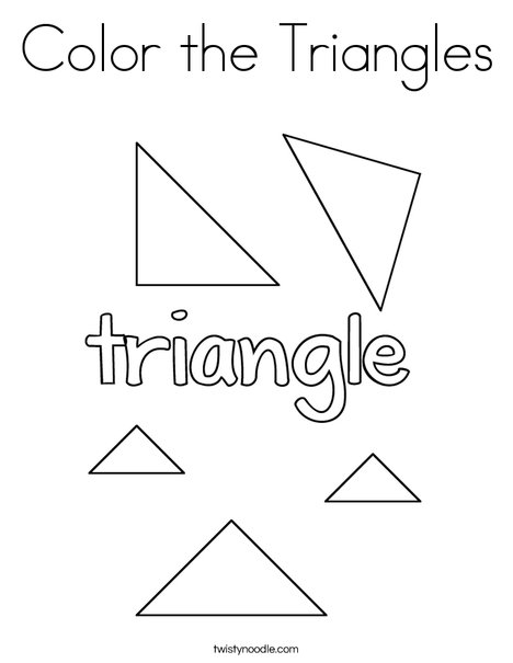 Color the triangles coloring page