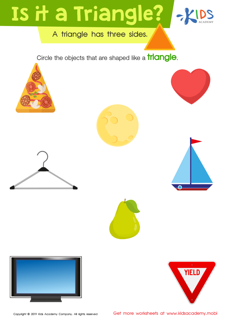 Is it a triangle worksheet printable pdf for kids