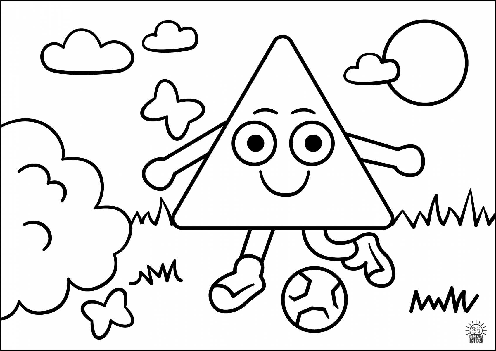 Coloring pages for kids â shapes amax kids