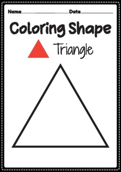 Triangle coloring page for preschool kindergarten montessori printable pdf