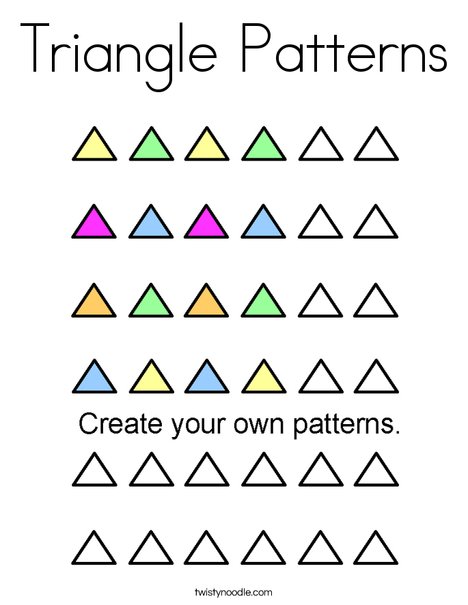 Triangle patterns coloring page