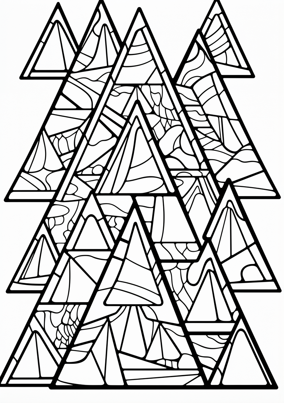 Abstract christmas tree triangle elements