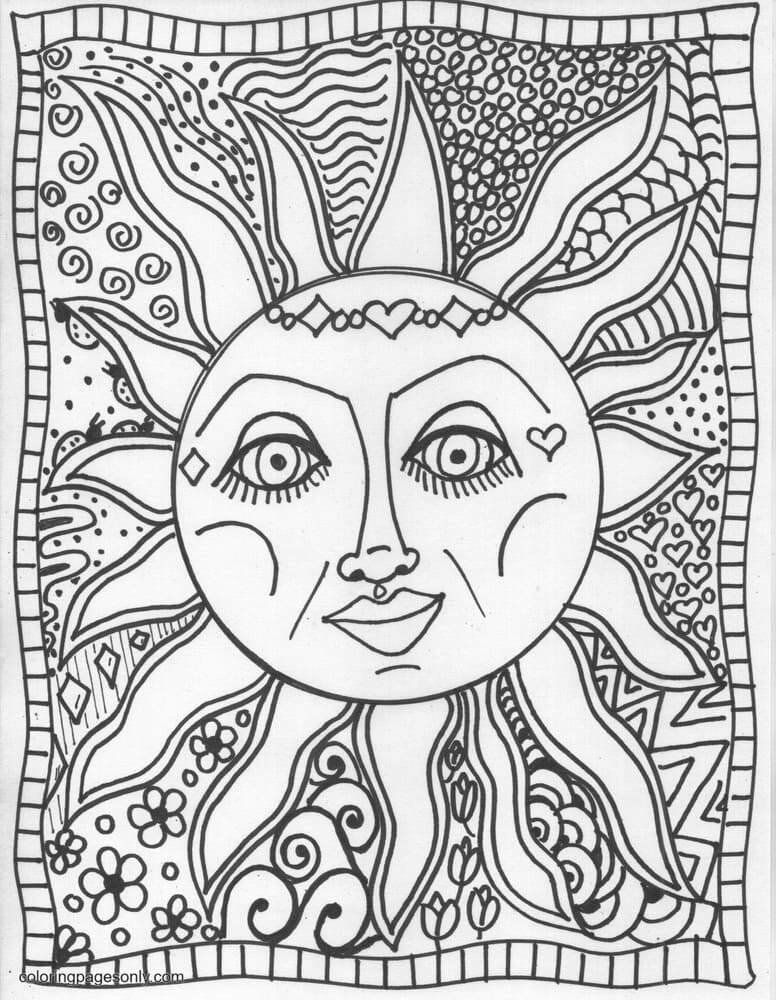 Trippy coloring pages printable for free download