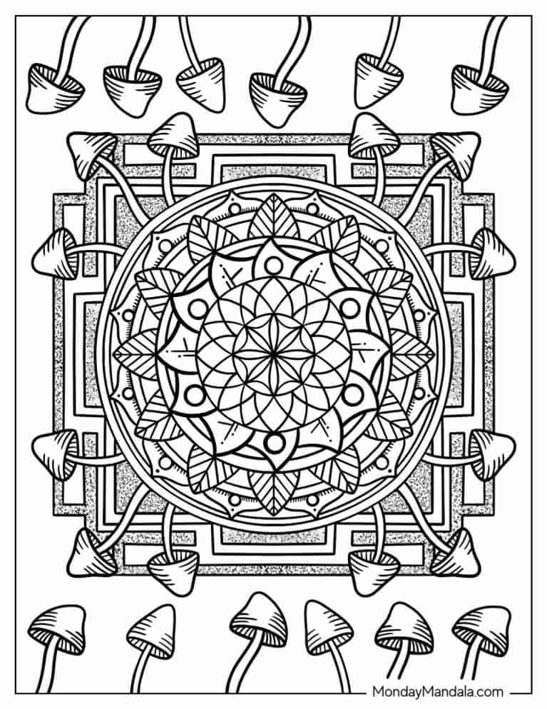 Trippy coloring pages free pdf printables