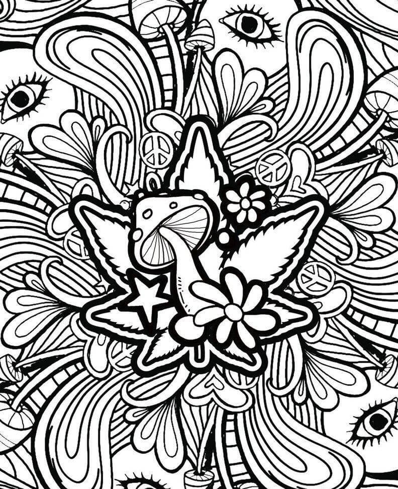 Trippy coloring page