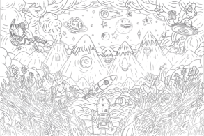 Printable trippy adult coloring page