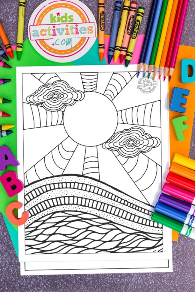 Trippy coloring pages just for fun kids activities blog