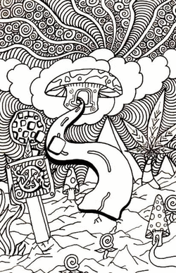 Psychedelic adult coloring pages