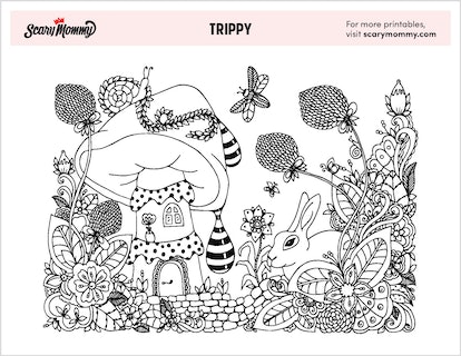 Trippy coloring pages bursting with kaleidoscopic details