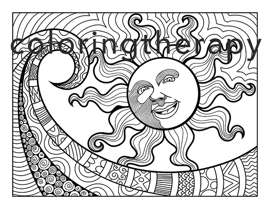 Trippy coloring pages for adults