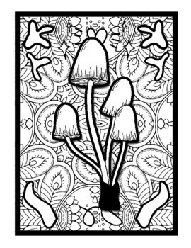 Mushroom mandala coloring pages for kids mandala printable coloring sheets pdf