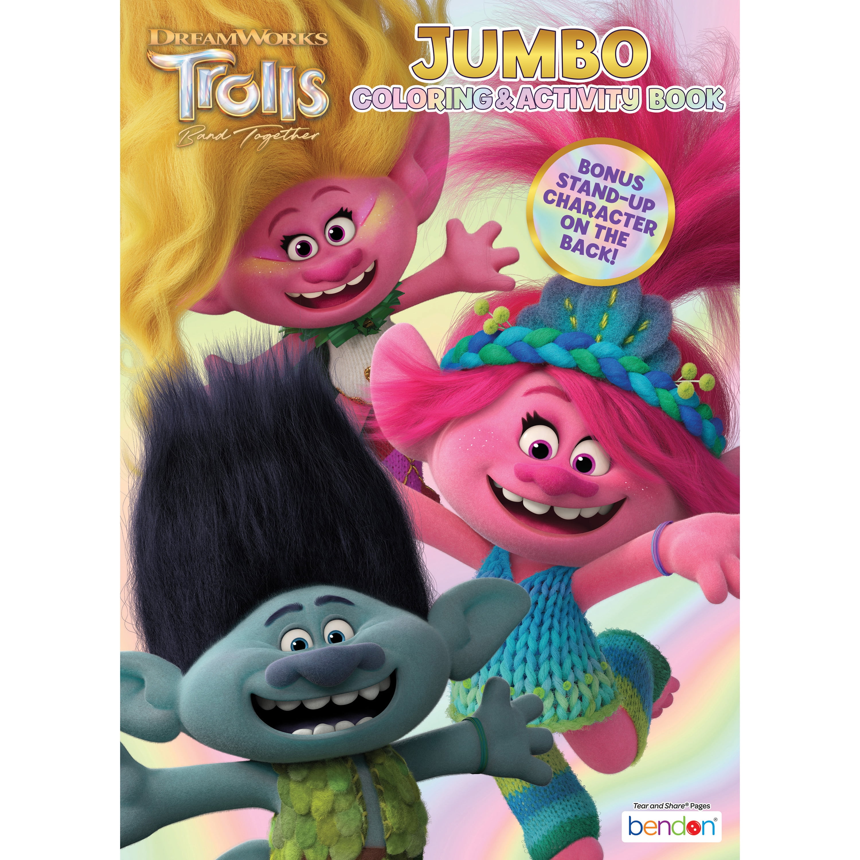 Trolls band together jumbo coloring book pages