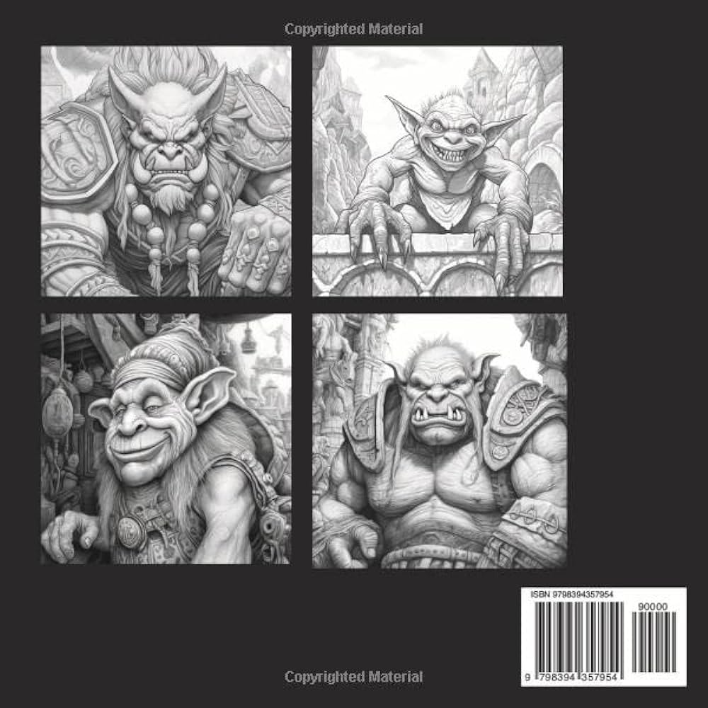 Trolls goblins ogres graysle coloring book schoenenberger anna maria books