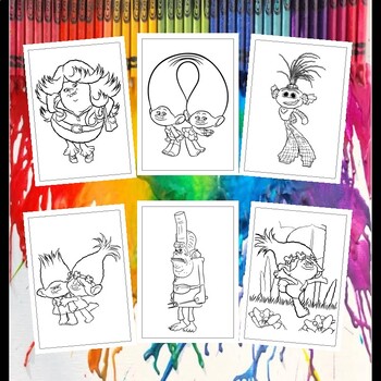 Printable trolls coloring pages collection connecting kids with characters