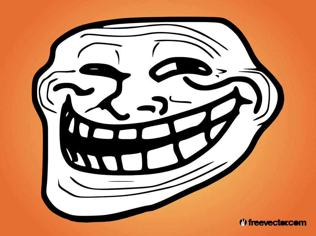 Troll face vector vector art graphics