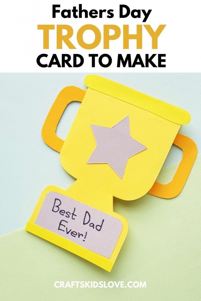 Make this easy fathers day trophy card