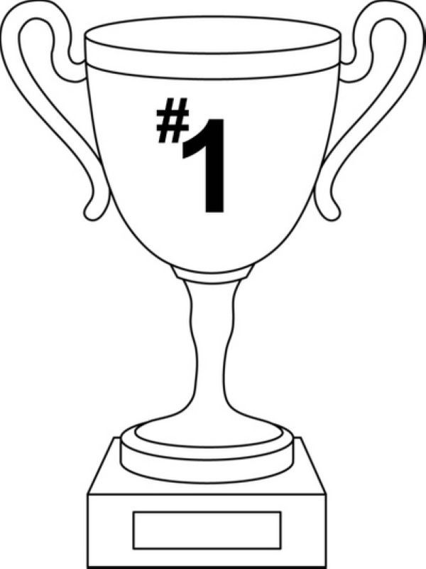 Free trophy coloring pages printable pdf