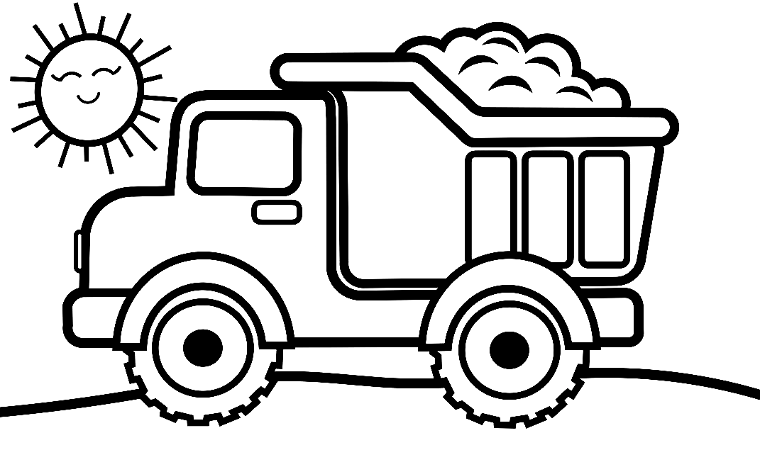 Dump truck coloring pages printable for free download