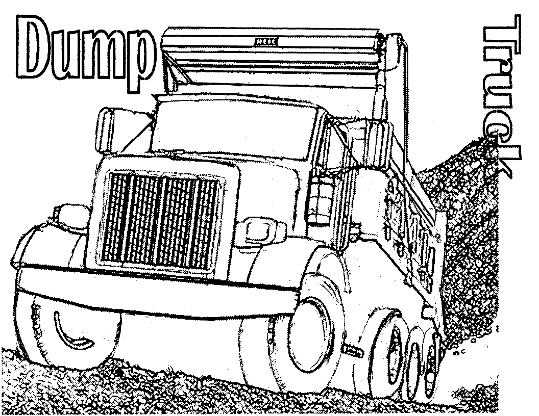 Free printable dump truck coloring pages for kids