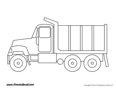 Printable truck templates for kids â tims printables truck coloring pages printable pictures templates