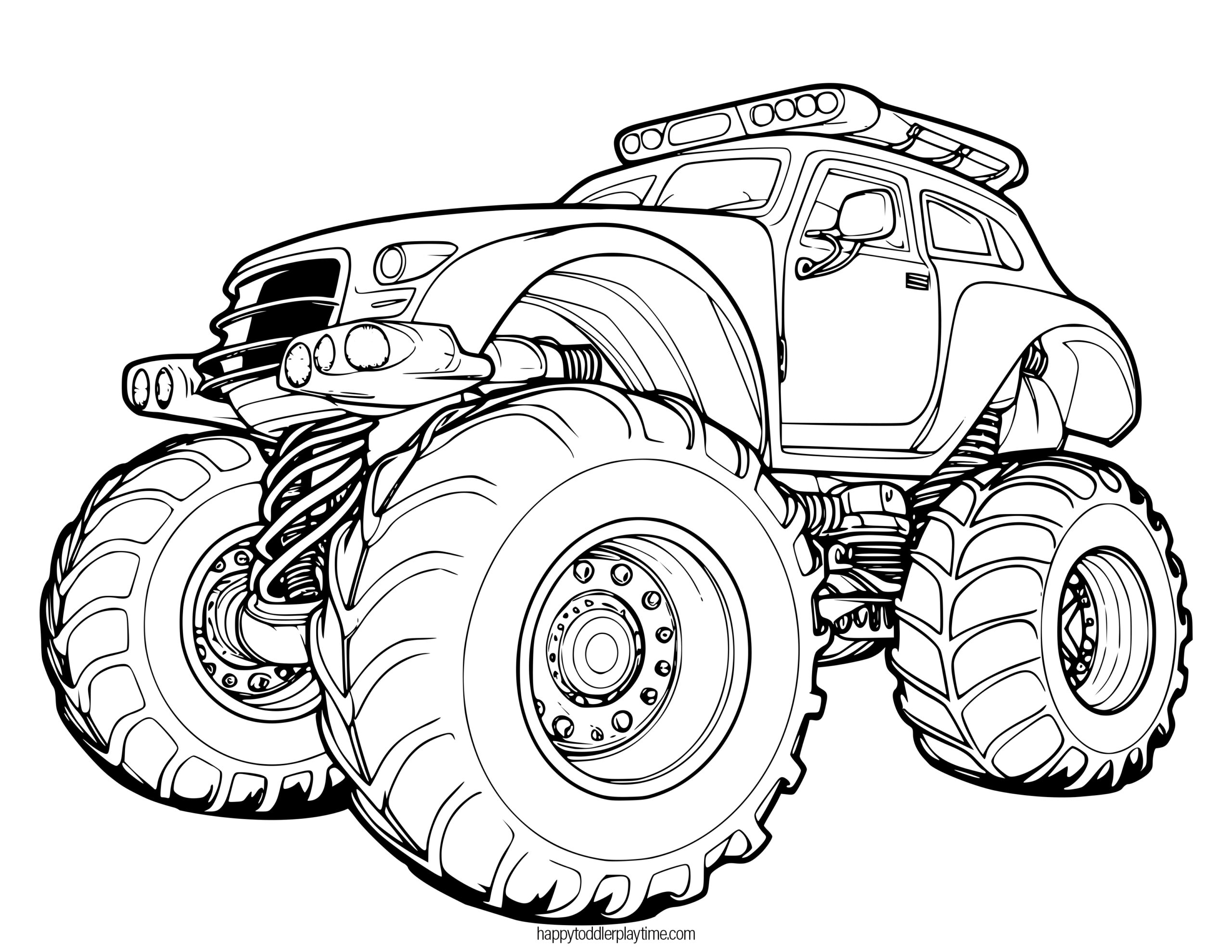 Free monster truck coloring pages for kids