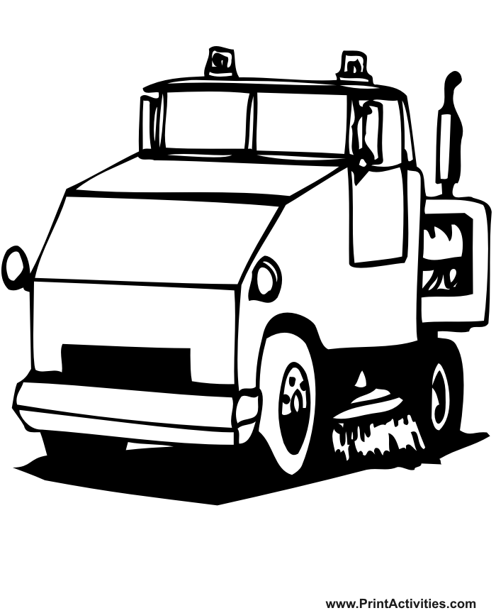 Truck coloring page free printable truck activity