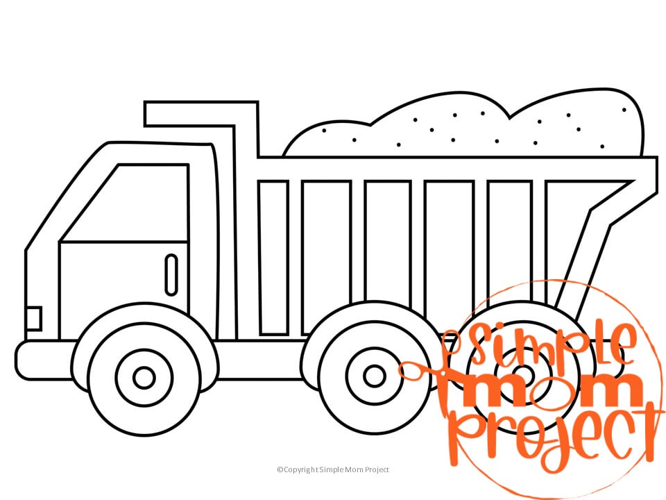 Free printable dump truck template â simple mom project