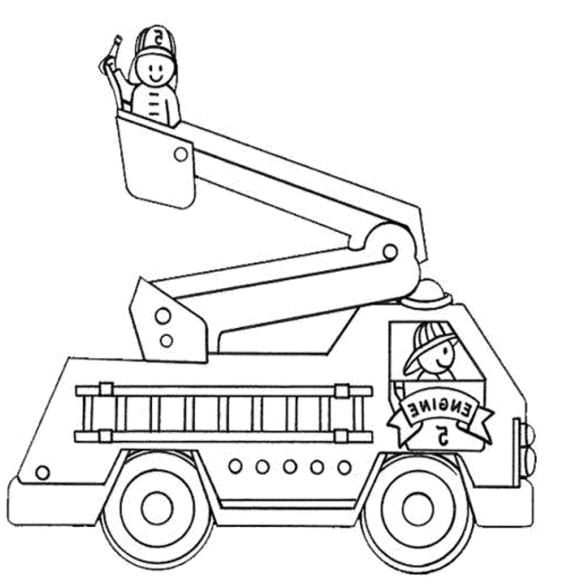 Free printable fire truck template