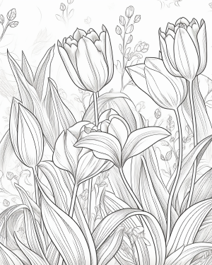 Tulip printable pages
