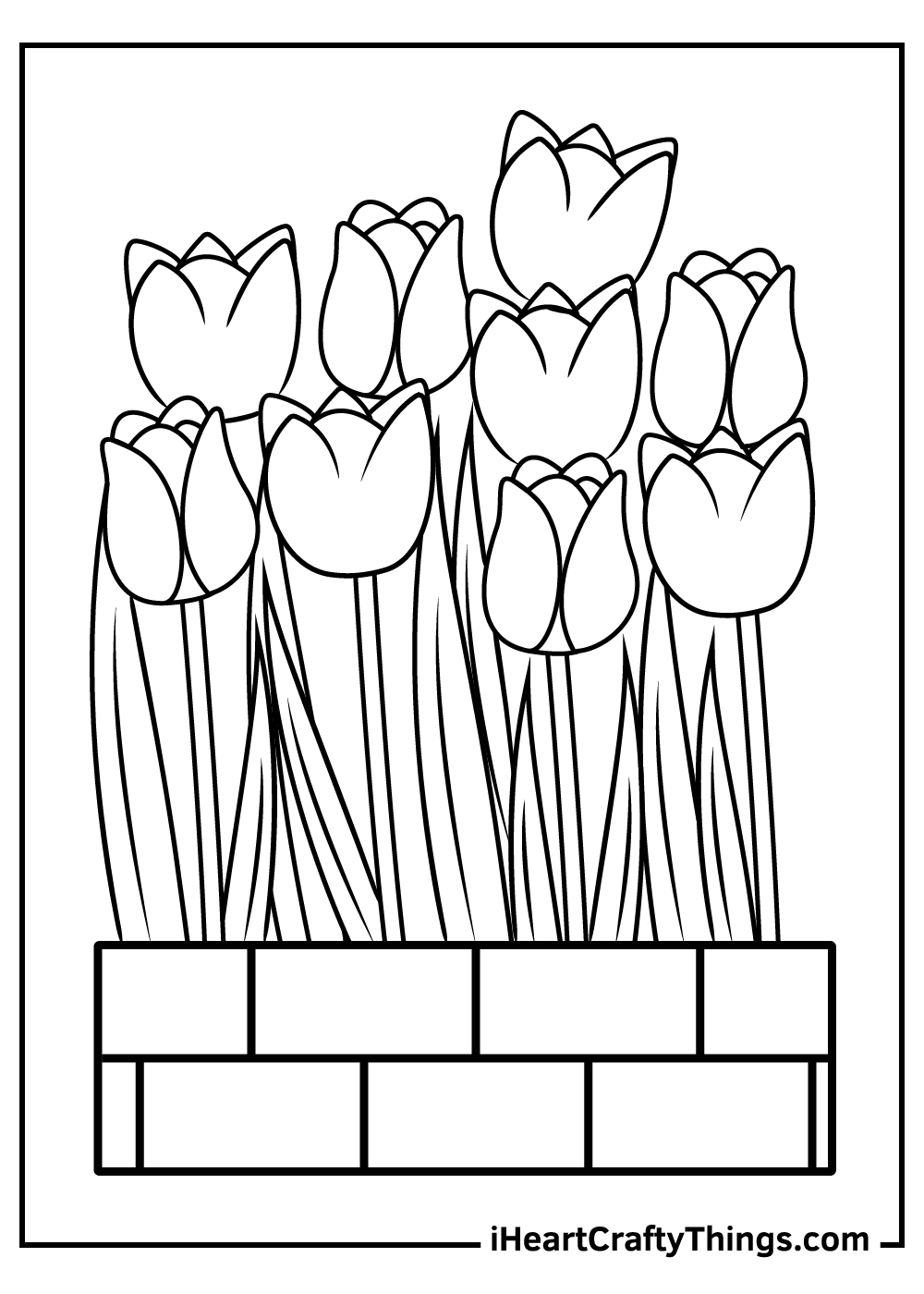 Tulip coloring pages updated