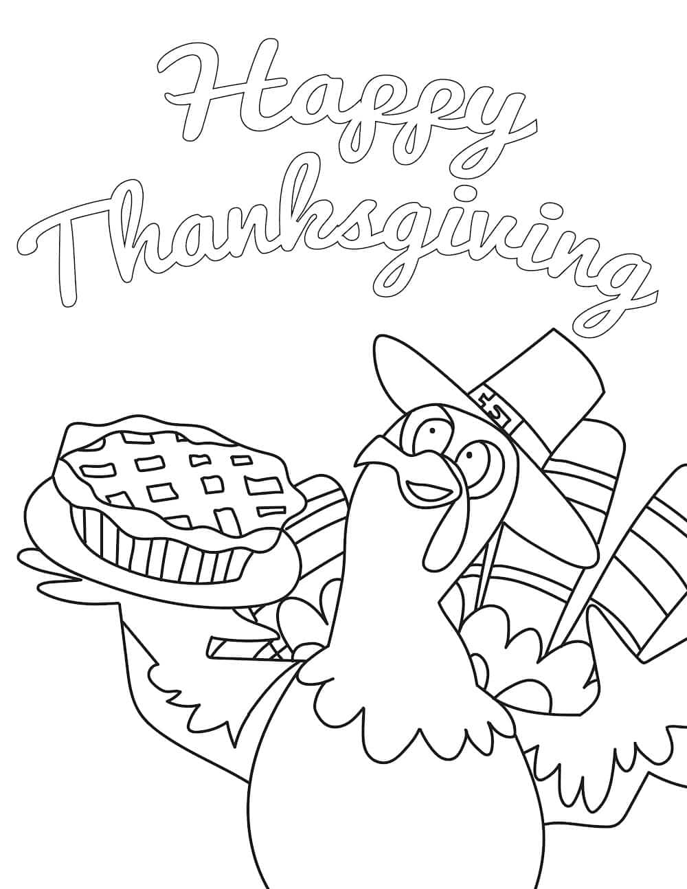 Free printable turkey coloring pages