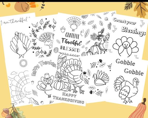 Thanksgiving turkey coloring pages