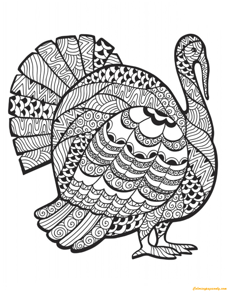 Turkey coloring pages printable for free download