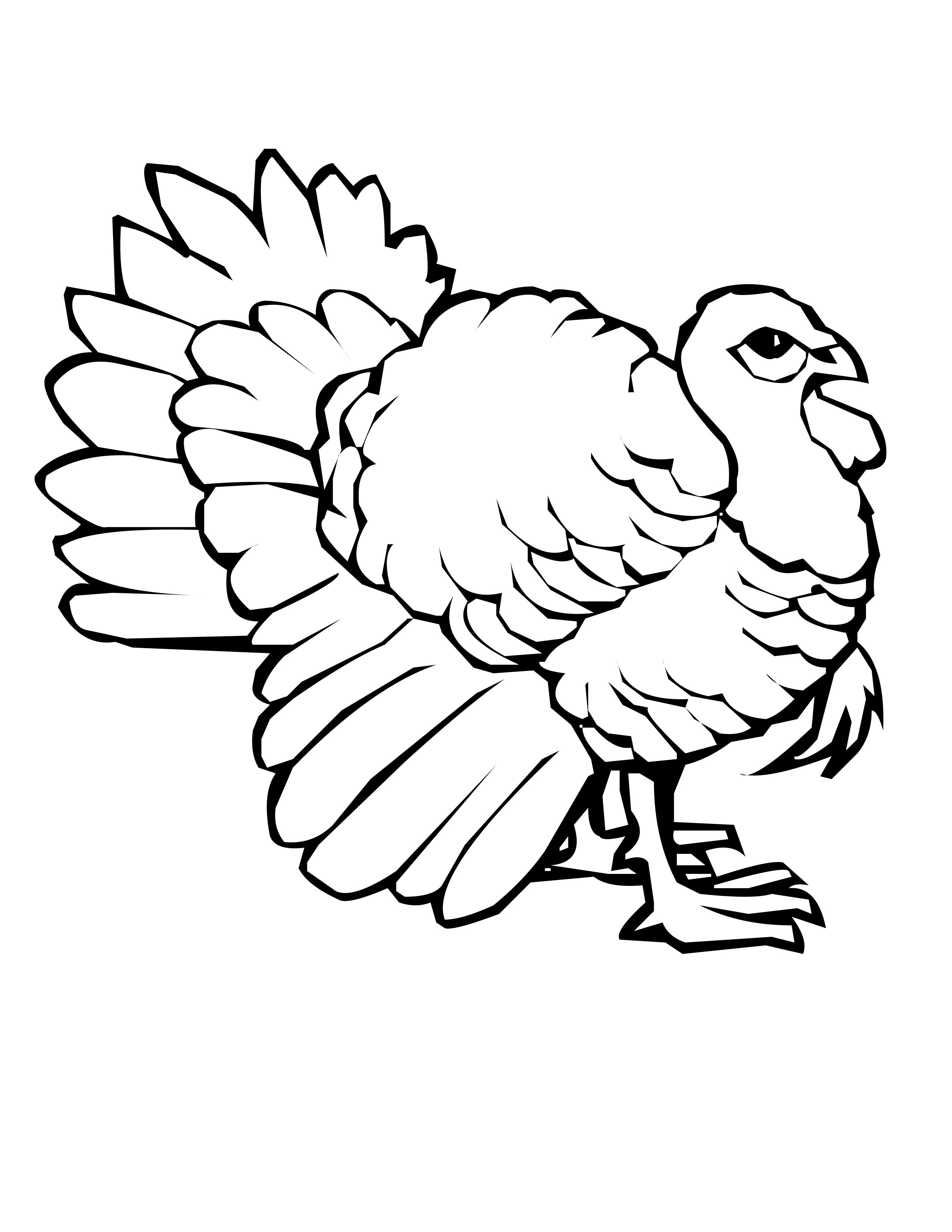 Free printable turkey coloring pages for kids