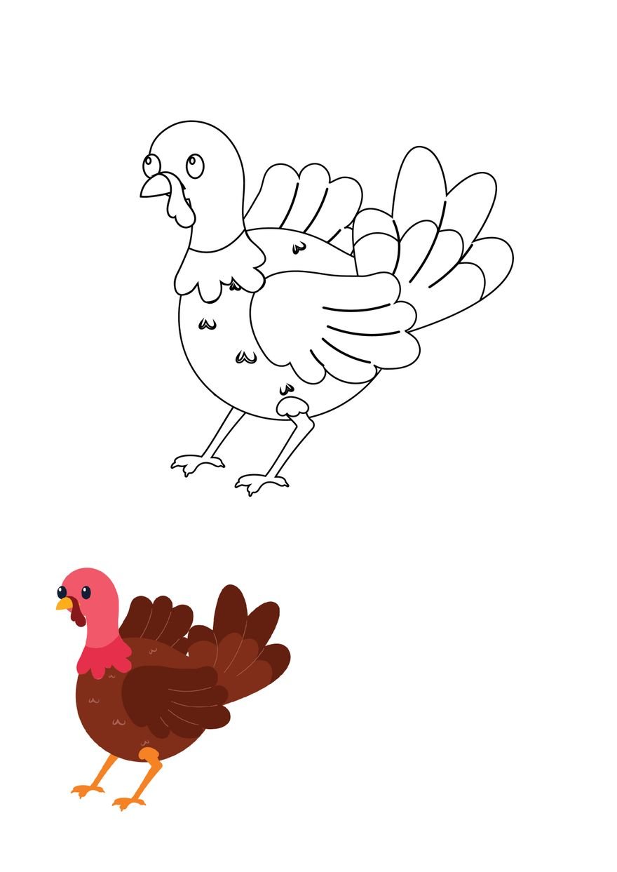 Free turkey coloring pages