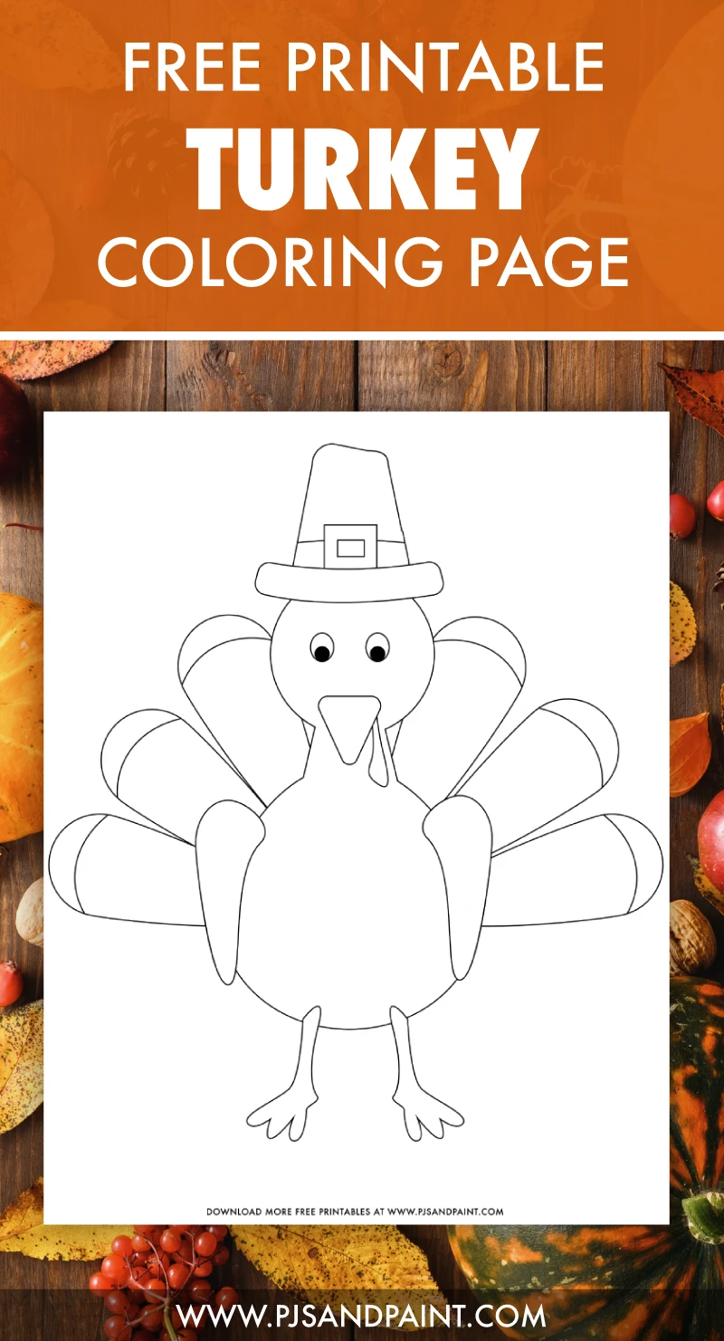 Free printable turkey coloring page