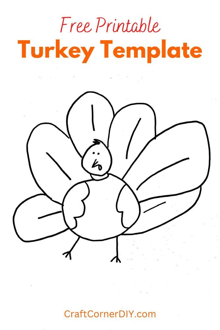 Free printable turkey template templates printable free printable turkey template turkey template