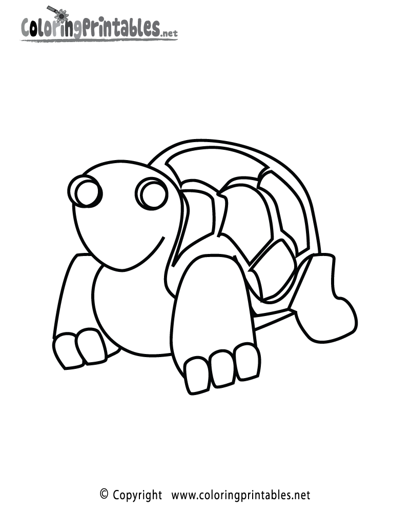 Free printable turtle coloring page