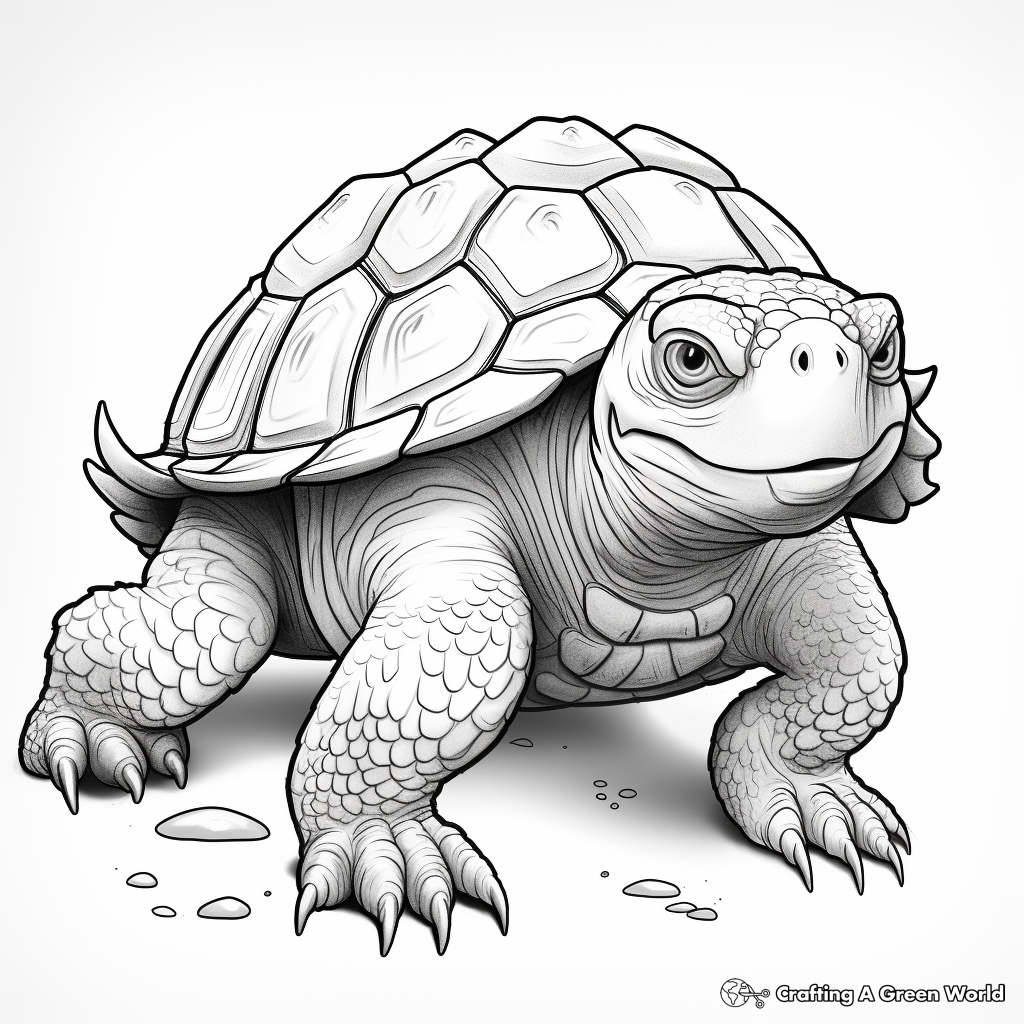 Snapping turtle coloring pages