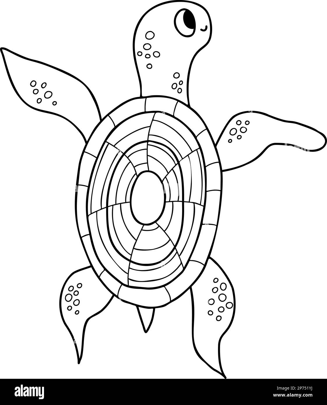 Cute turtle animal vector illustration outline drawing for kids collection design decor cards print coloring page stock vector image art