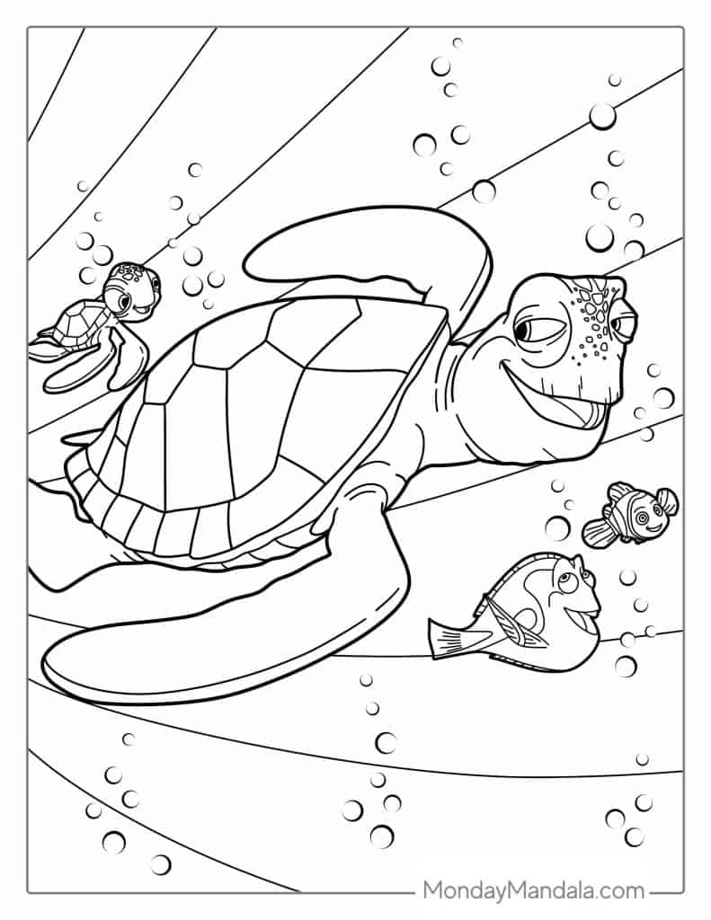 Turtle coloring pages free pdf printables