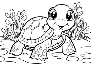 Free turtle coloring pages to print