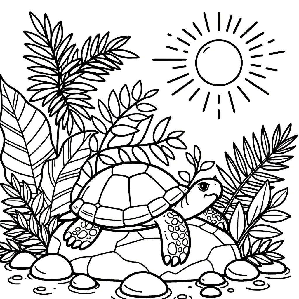 Turtle coloring pages for kids free and printable images